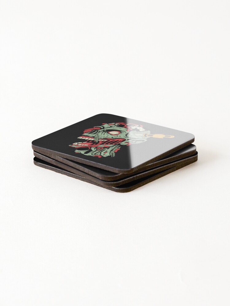 Thumbnail 4 of 5, Coasters (Set of 4), Zombie - Cartoon designed and sold by RWT-Design.