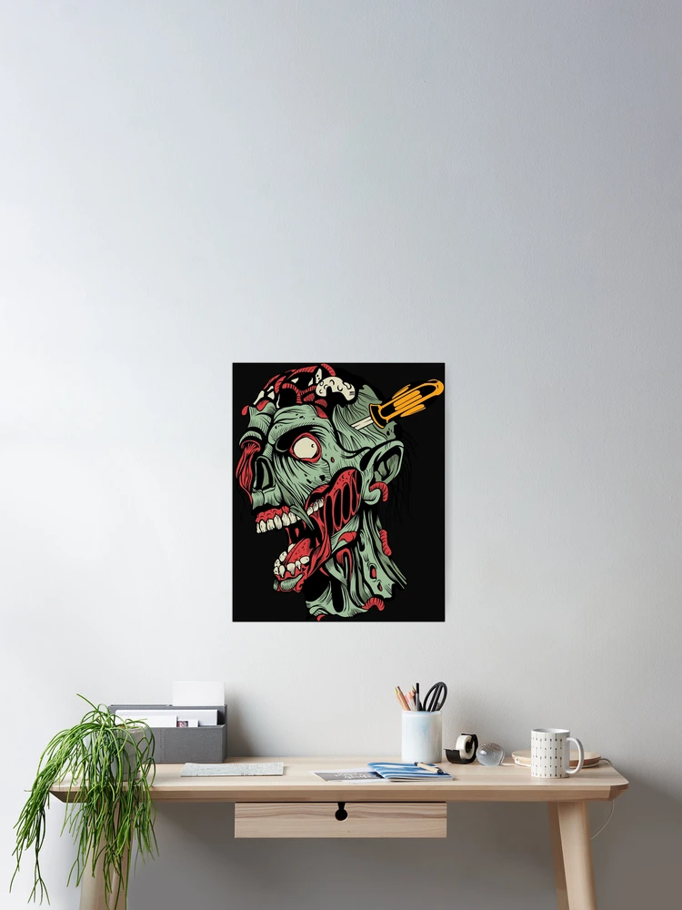 Thumbnail 2 of 3, Poster, Zombie - Cartoon designed and sold by RWT-Design.