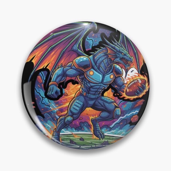 Artikelvorschau, Fantasy Football Drachenaufkleber – Surreale Maskottchenkunst entworfen und verkauft von Vrixat.