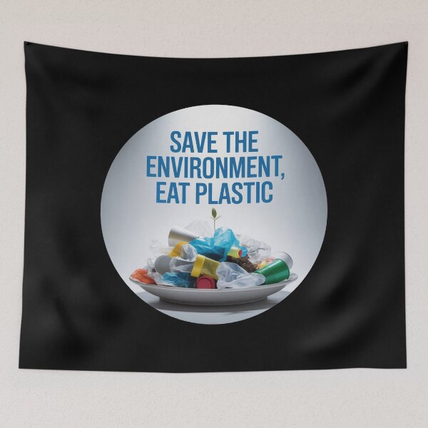 Item preview, Save The Environment Eat Plastic designed and sold by ChearshiPrints.