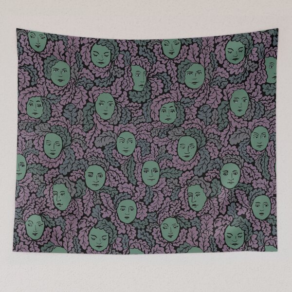 Item preview, Faces in the leaves — psychedelic designed and sold by tanaudel.