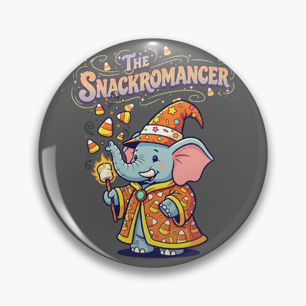 Item preview, The Snackromancer — Elephant Candy Wizard Tee designed and sold by Printed Mistakes.