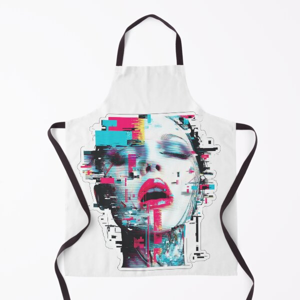 Item preview, Glitchcore surreal sticker with neon pink and cyan designed and sold by DadGenX.