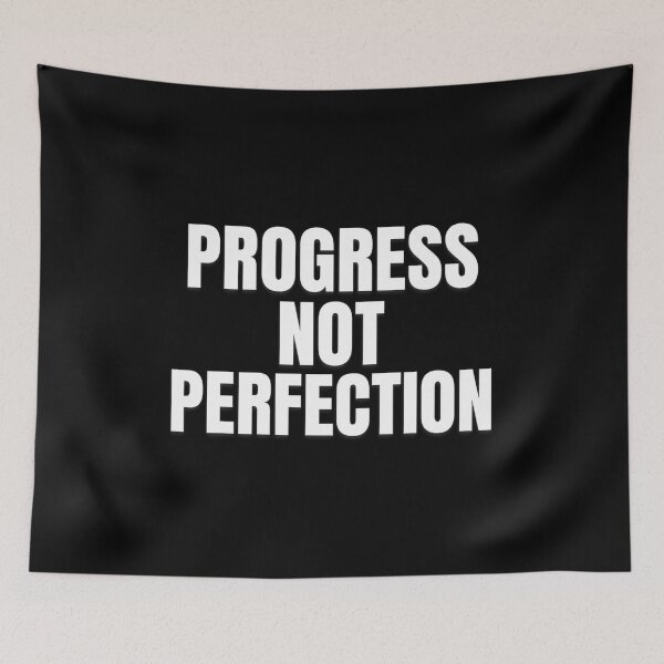 Item preview, Progress Not Perfection – Inspirational Quote for Fitness and Self-Improvement designed and sold by Howling Ink.