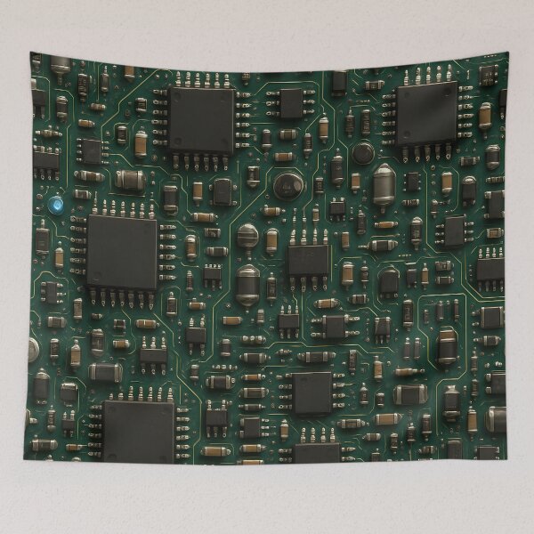 Item preview, Realistic Circuit Board Pattern Futuristic Tech Electronics Design designed and sold by Buzzink.