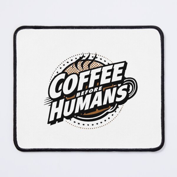 Item preview, Coffee Before Humans – Retro Comic Badge T-Shirt designed and sold by InOrazio.