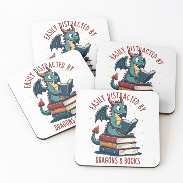 Item preview, Dark Romance Romantasy Easily Distracted by Dragons & Books Book Lover designed and sold by DesignsByAnett.