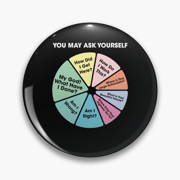 Item preview, 80'S Music Retro Lyrics - You May Ask Yourself Pie Chart designed and sold by LamontGouveia.