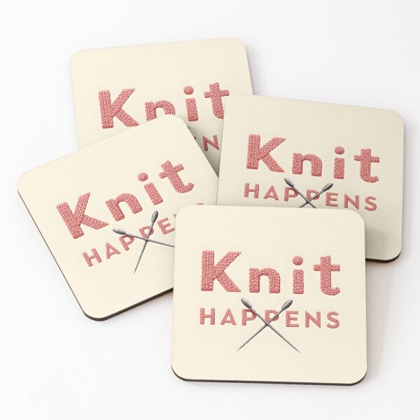 Item preview, Knit Happens – Minimalist Yarn Humor Design designed and sold by nhk999.