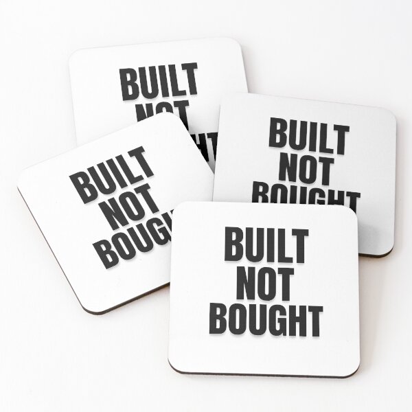Item preview, Built Not Bought – Hardcore Gym Motivation Quote for Fitness Addicts designed and sold by Howling Ink.