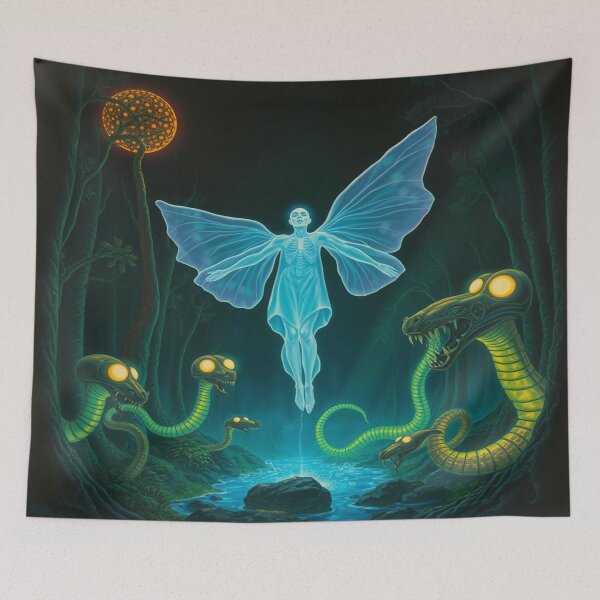 Item preview, Hybrid Horizon – between wildlife & unknown life: glowing soul meets serpent shadows designed and sold by FotoworldEdel.