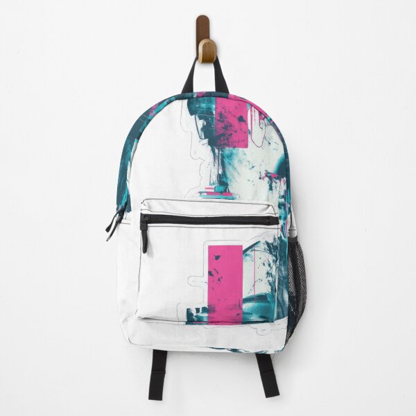 Item preview, Glitchcore surreal sticker with neon pink and cyan designed and sold by DadGenX.