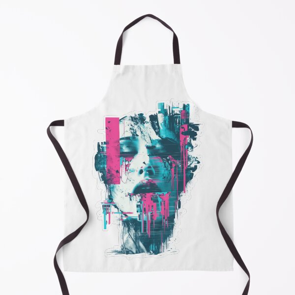 Item preview, Glitchcore surreal sticker with neon pink and cyan designed and sold by DadGenX.