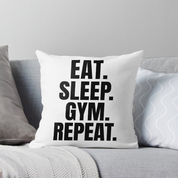 Item preview, Eat. Sleep. Gym. Repeat. – Funny Fitness Lifestyle Quote designed and sold by Howling Ink.
