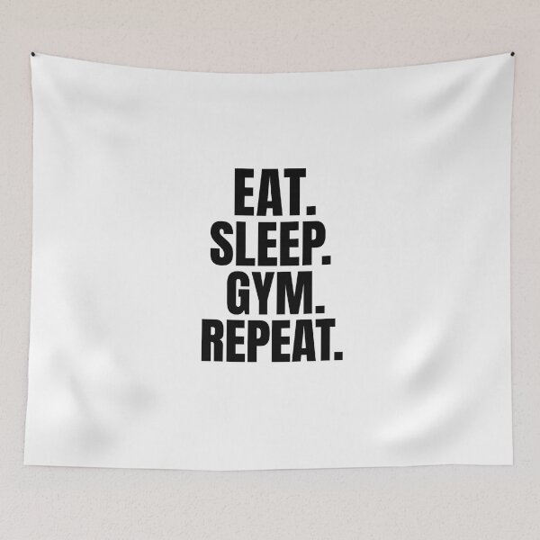 Item preview, Eat. Sleep. Gym. Repeat. – Funny Fitness Lifestyle Quote designed and sold by Howling Ink.