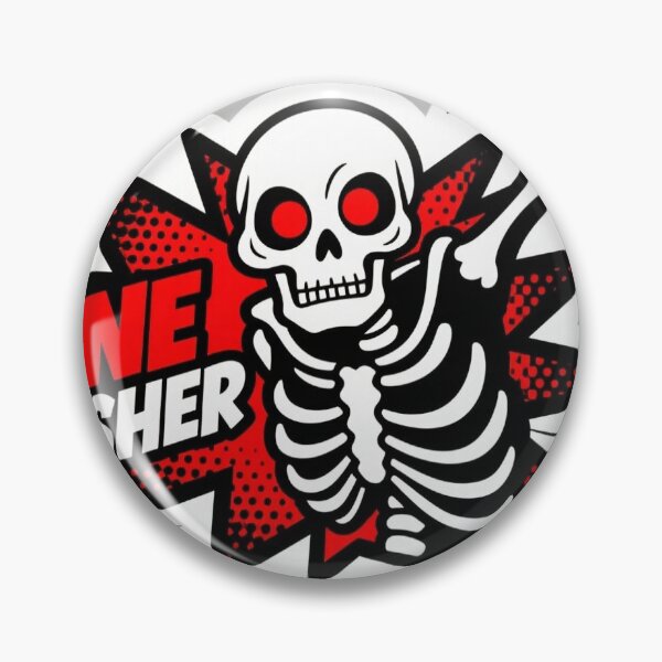 Item preview, Bone Crusher Anime Skeleton – Overpowered Hero Sticker designed and sold by Artritz.