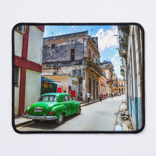 Item preview, Vintage Green Car in a Colorful Street In Havana, Cuba designed and sold by Paul Thompson Photography.