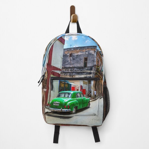 Item preview, Vintage Green Car in a Colorful Street In Havana, Cuba designed and sold by Paul Thompson Photography.