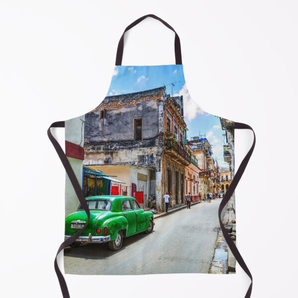 Item preview, Vintage Green Car in a Colorful Street In Havana, Cuba designed and sold by Paul Thompson Photography.