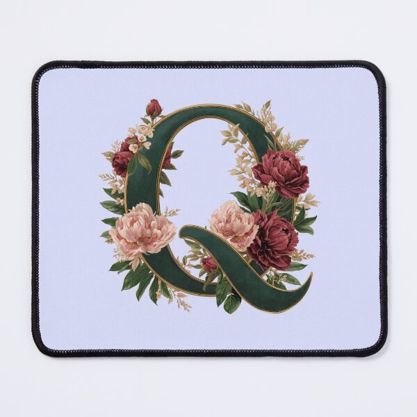 Item preview, Elegant Floral Monogram Letter Q – Botanical Peony & Rose Initial Art | Personalized Gift, Feminine Nature Design designed and sold by AmenAlways.