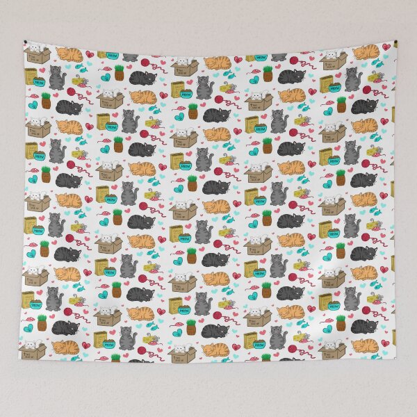 Item preview, Kitty Cat Stickers | Cat Pattern | Cozy Cats | Gift for Cat Lovers designed and sold by ScribbL-ScrabbL.
