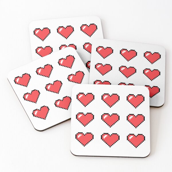 Item preview, Red Pixel Hearts Set [x9] designed and sold by ratgirlonyx.