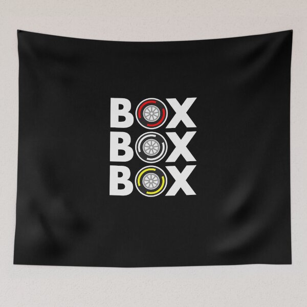 Artikelvorschau, Box Box Box F1 Reifenmischung Weiß Text Design entworfen und verkauft von EckhardVetter.