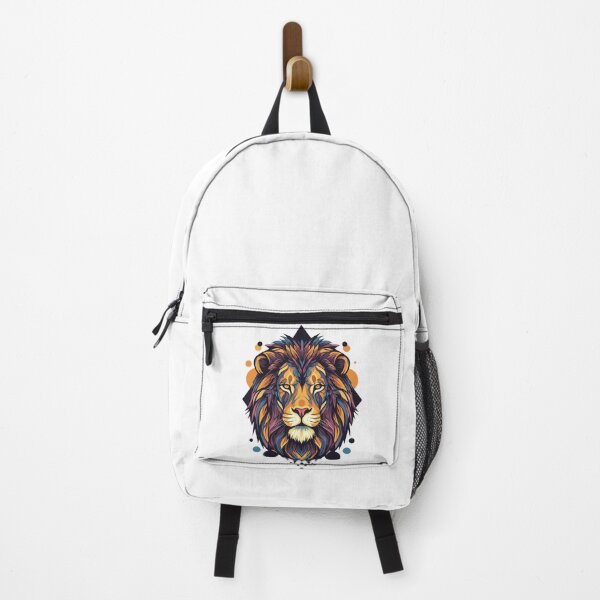 Item preview, Abstract geometric colorful lion face designed and sold by ARM-Designs.