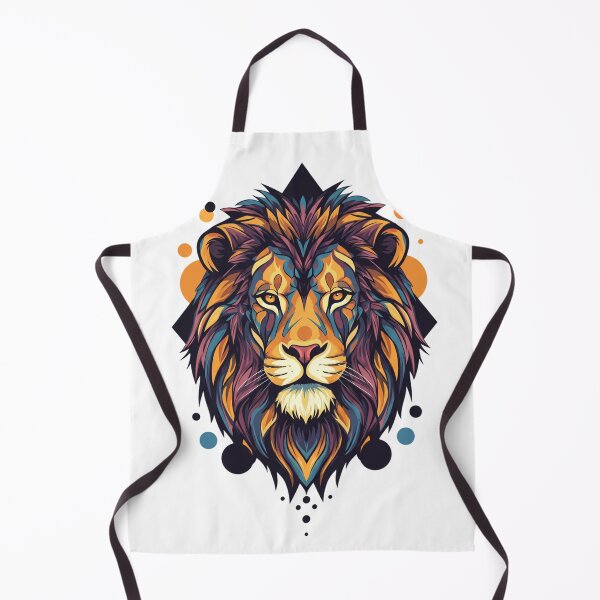 Item preview, Abstract geometric colorful lion face designed and sold by ARM-Designs.