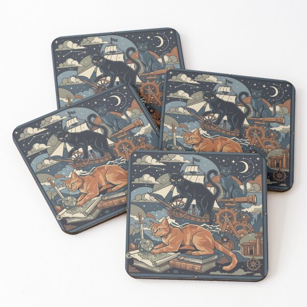 Item preview, Cyber ​​cats on a night out designed and sold by Studio Yvonne .