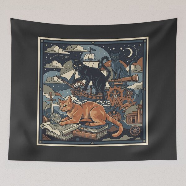 Item preview, Cyber ​​cats on a night out designed and sold by Studio Yvonne .