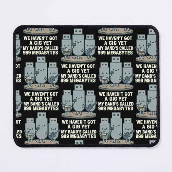 Item preview, 999 Megabytes Band – Funny Tech and Music Pun Design designed and sold by TeeTimeTreasure.