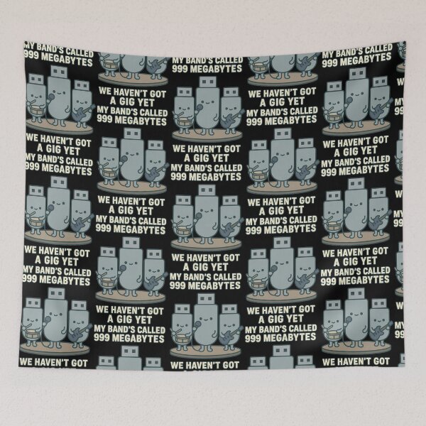 Item preview, 999 Megabytes Band – Funny Tech and Music Pun Design designed and sold by TeeTimeTreasure.