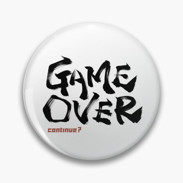 Item preview, Game over continue?  Japanese style calligraphy art for game lover designed and sold by Necokite.
