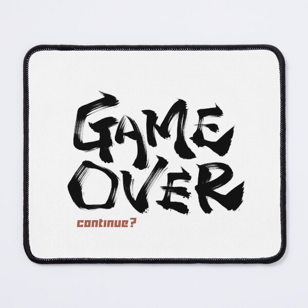 Item preview, Game over continue?  Japanese style calligraphy art for game lover designed and sold by Necokite.