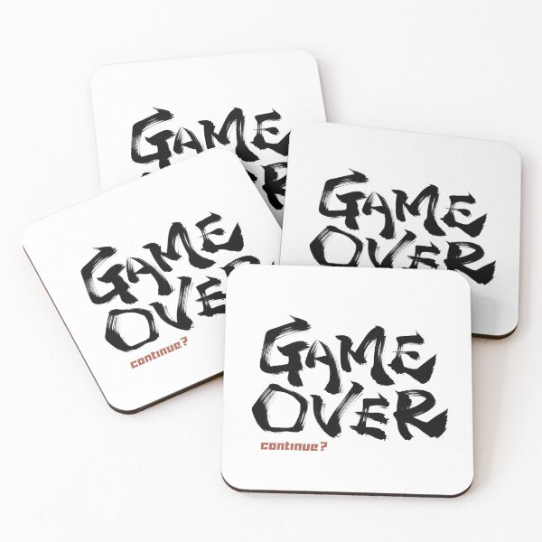 Item preview, Game over continue?  Japanese style calligraphy art for game lover designed and sold by Necokite.