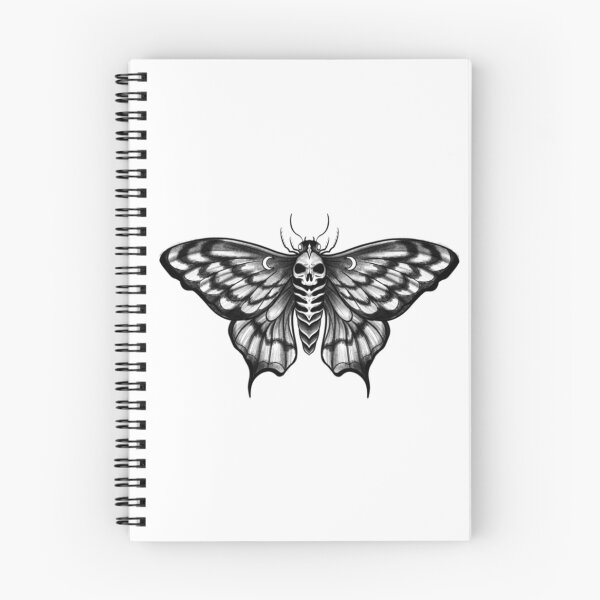 Item preview, Death Moth – Gothic Skull Butterfly Tattoo Illustration designed and sold by AlshaayArt.