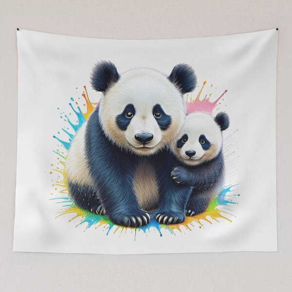 Item preview, Together Always - Panda Love in Splash Art designed and sold by BhavnaGamiArts.