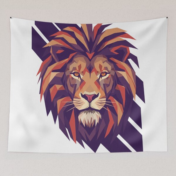 Item preview, Abstract geometric lion face with 3 slash designed and sold by ARM-Designs.