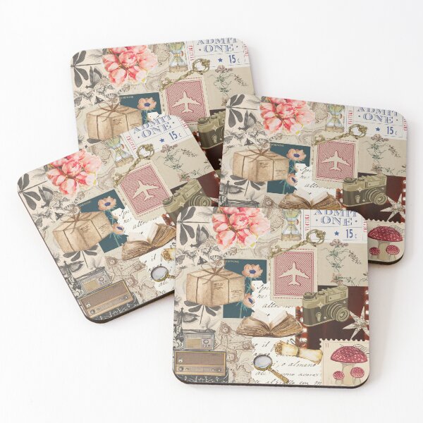 Item preview, Vintage Collage Scrapbook Design – Retro Travel and Nature Ephemera designed and sold by Fantacaroo Designs.