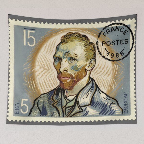 Item preview, Van Gogh Inspired – Vintage Travel Art Stamp Sticker designed and sold by CARRAANN.