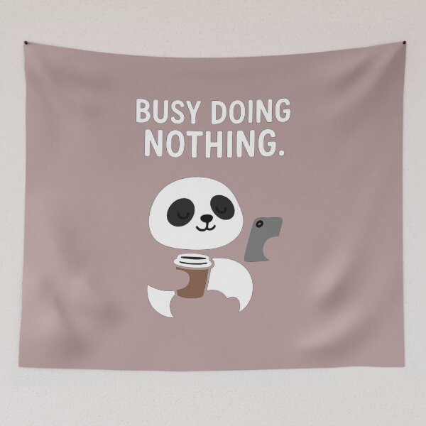 Item preview, Busy Doing Nothing Panda T-shirt | Cute Lazy Panda Funny Quote | Coffee & Chill designed and sold by KDesignCrafts.