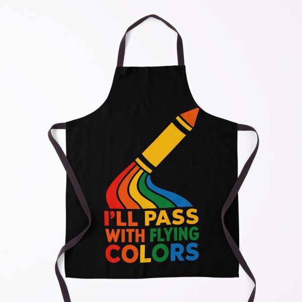 Item preview, I’ll Pass with Flying Colors Rainbow Crayon Motivational Design designed and sold by TeeTimeTreasure.