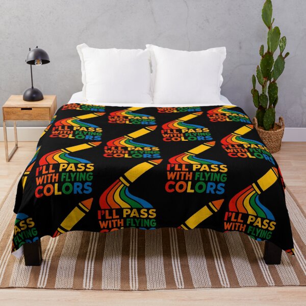 Item preview, I’ll Pass with Flying Colors Rainbow Crayon Motivational Design designed and sold by TeeTimeTreasure.