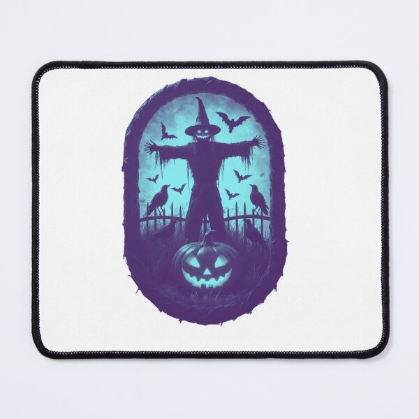 Item preview, A Sinister Scarecrow Under The Fiery Halloween Sky designed and sold by e-camelleone.