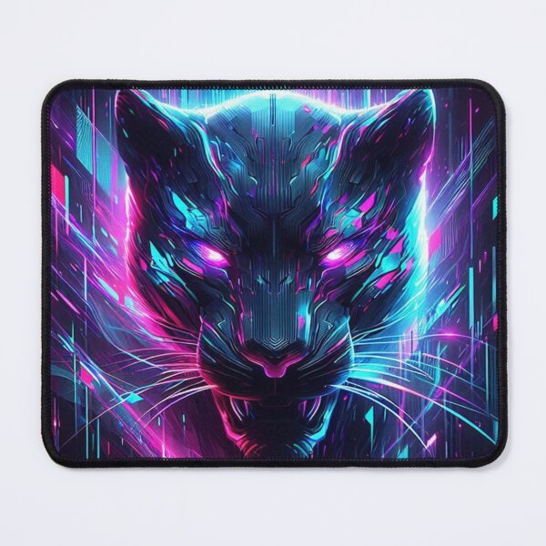 Item preview, Neon Shadow Panther – Cyberpunk Glitch Jungle Beast designed and sold by DreamArt Creations.
