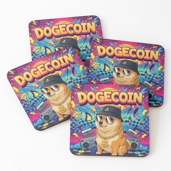 Item preview, Retro Hip Hop Dogecoin Street Style Crypto Art designed and sold by CryptoThreads4 You.