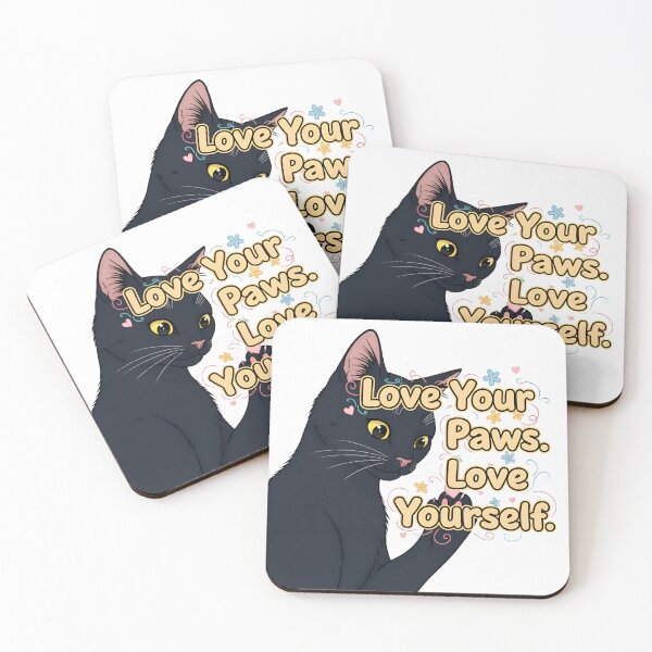 Item preview, Whimsical Black Cat Self-Love designed and sold by Imaginationbeyond.