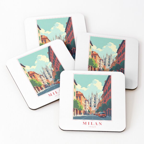 Item preview, Milan Italy Illustration – Duomo Cathedral, Fashion Icons & Urban Chic designed and sold by MapMyMiles.