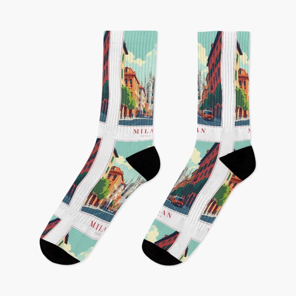 Item preview, Milan Italy Illustration – Duomo Cathedral, Fashion Icons & Urban Chic designed and sold by MapMyMiles.